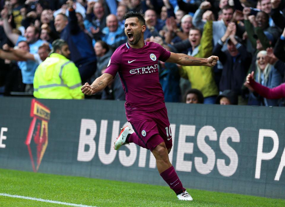  Sergio Aguero looks set to finish the campaign as the club's top scorer