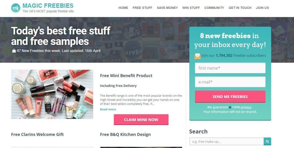  Magic Freebies helps you save money by getting you free stuff