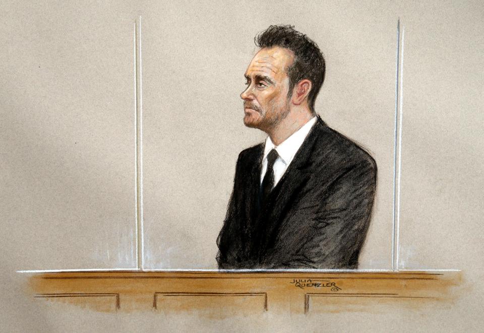  A court sketch shows a sombre McPartlin