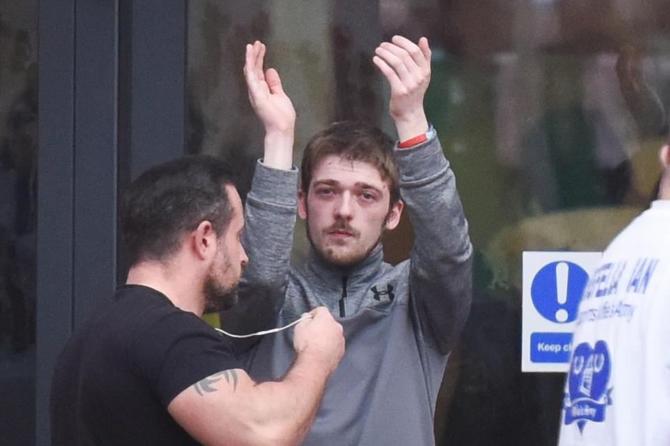 The 21-year-old claps protesters outside Alder Hey hospital after losing his appeal to release Alfie from hospital