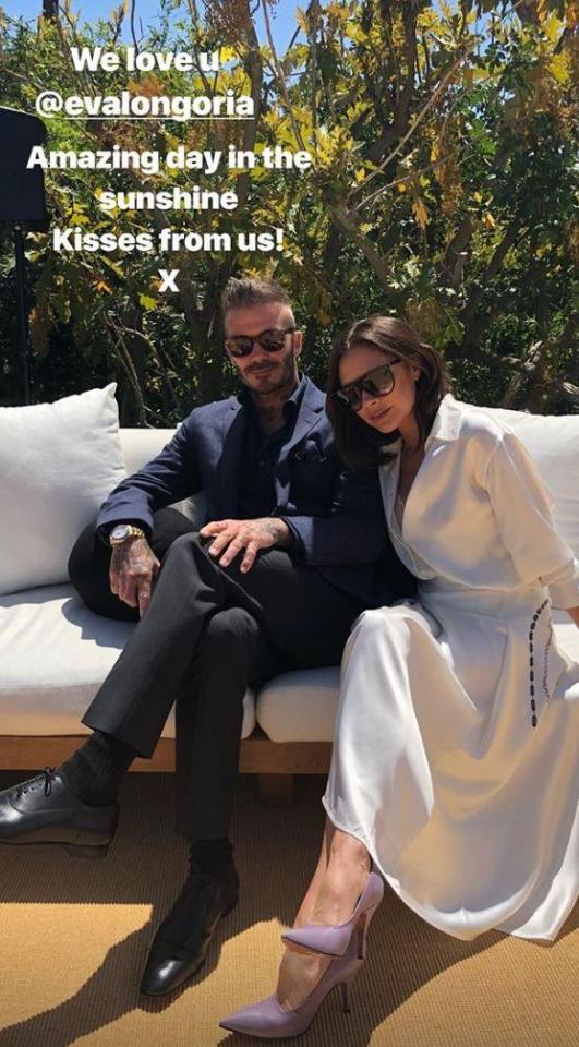  Victoria added a picture to her Instagram story of relaxing with her husband, David