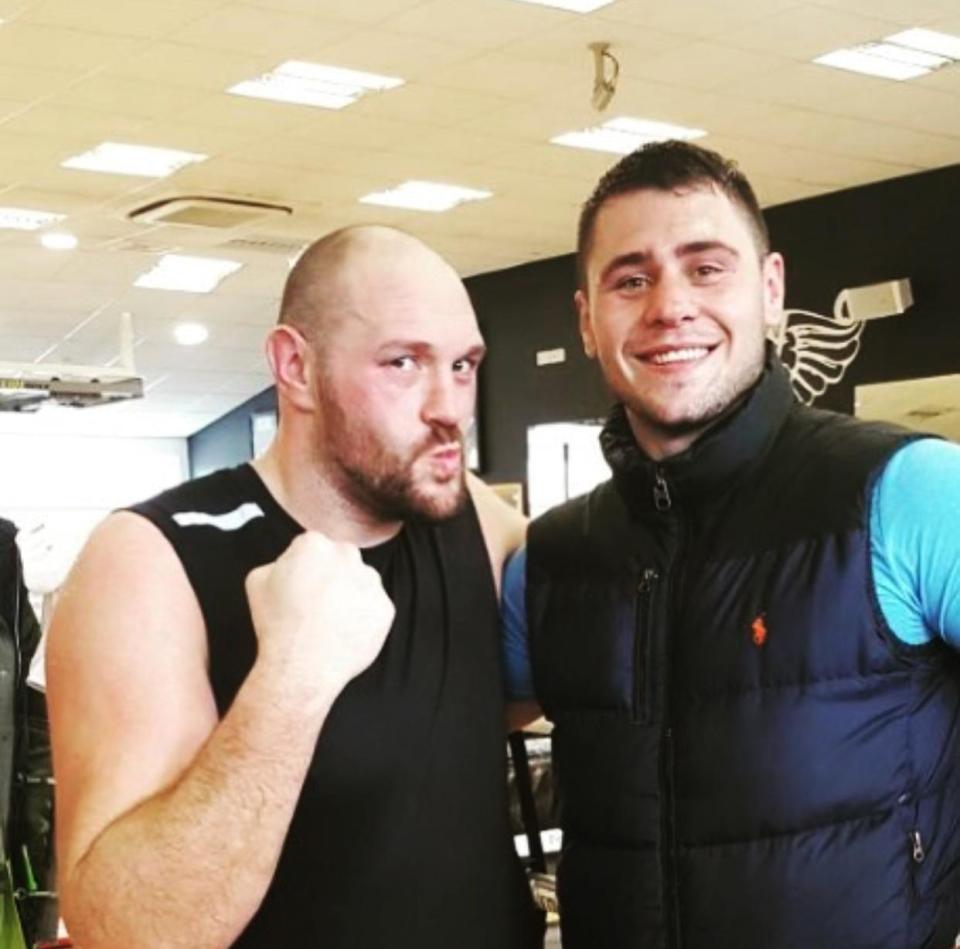  Tyson Fury was sparring with David Allen with he was given the black eye