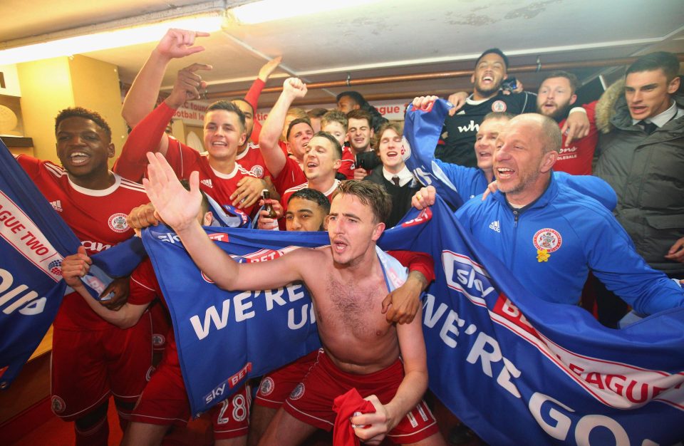  Accrington Stanley have clinched promotion to League One for the first time in their history