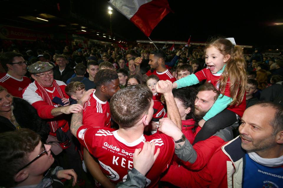  The victory sparked wild scenes at Crown Ground on the full-time whistle