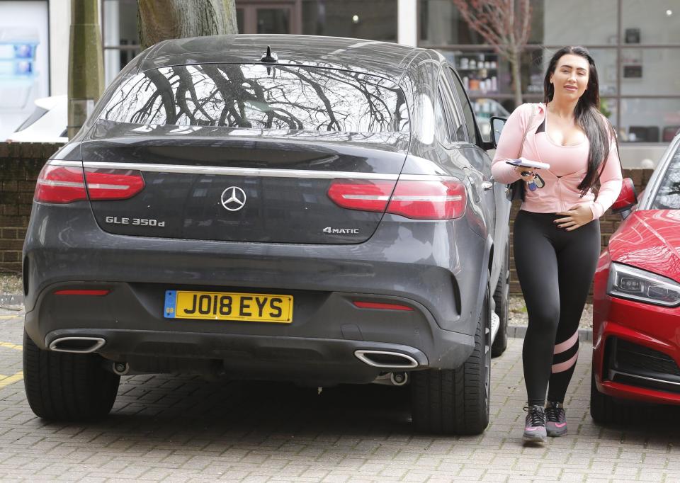  Goodger showed off her new personalised plates in Essex