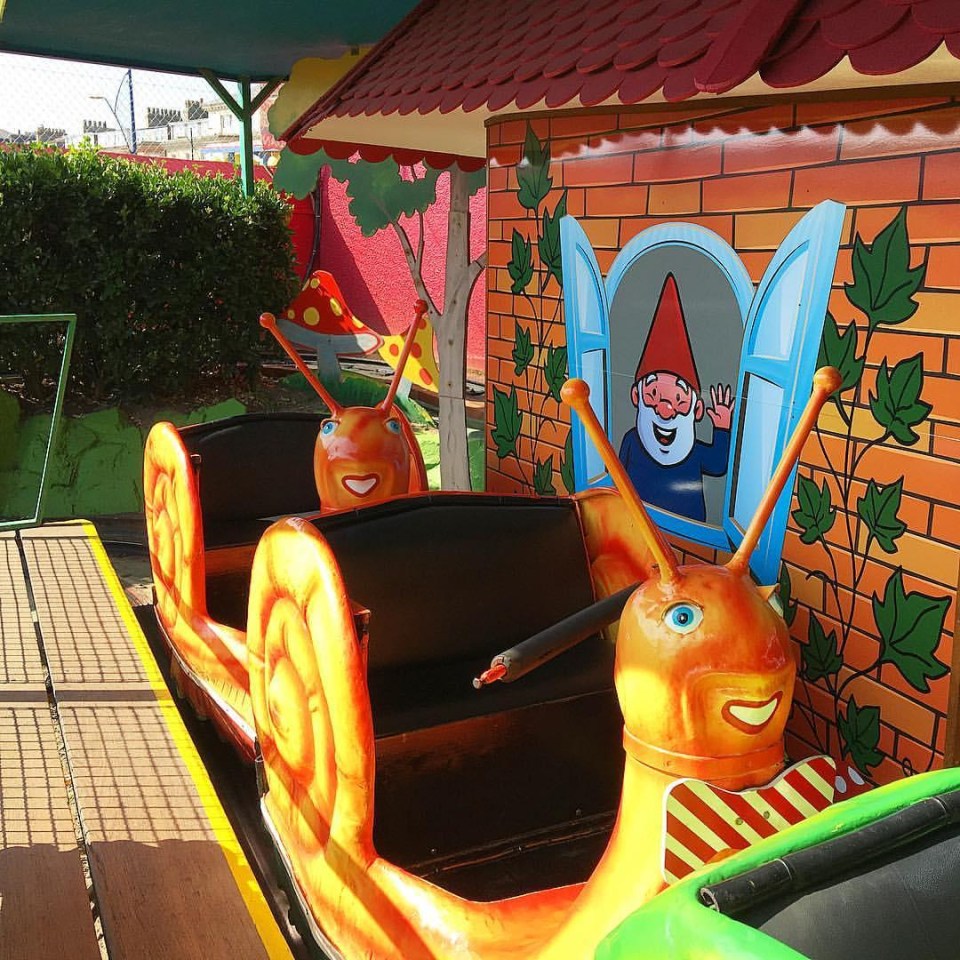 Joyland’s snail rides have been going since 1949 – and is free to get in as you only pay per ride