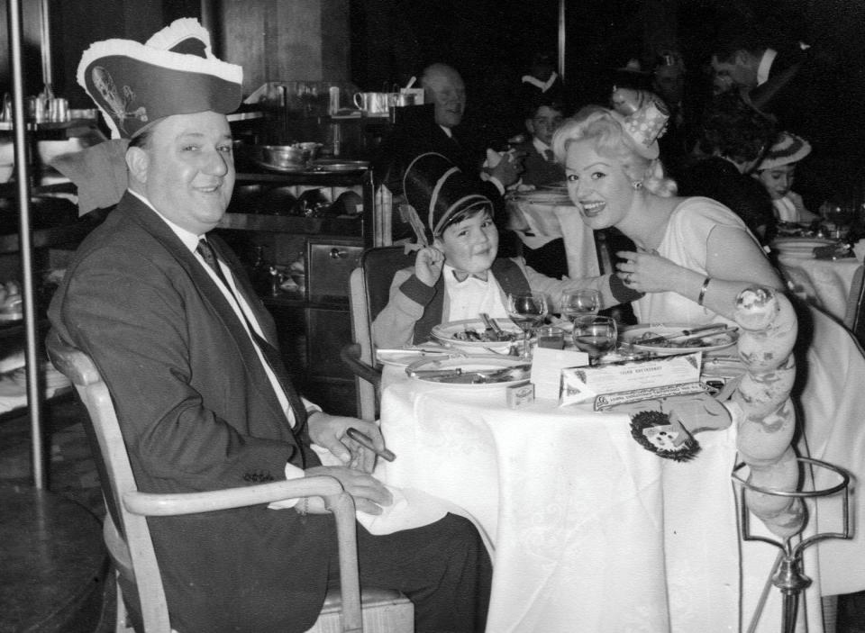  Dale, here aged four, with his parents Gary and Sheree, on Christmas Day in 1959