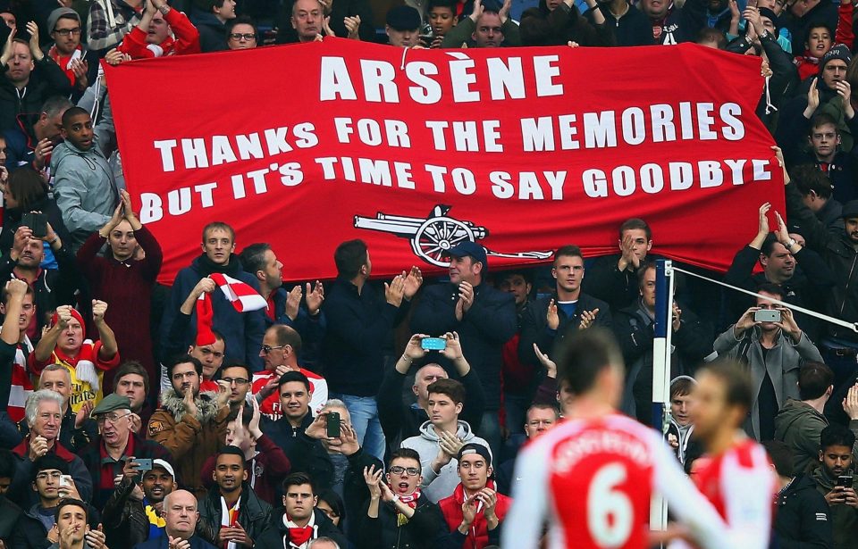  The fans have been sending this message to Wenger for some time