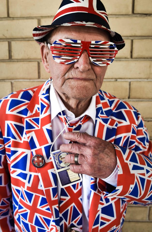  Pensioner Terry Hutt is ready to welcome the latest royal arrival