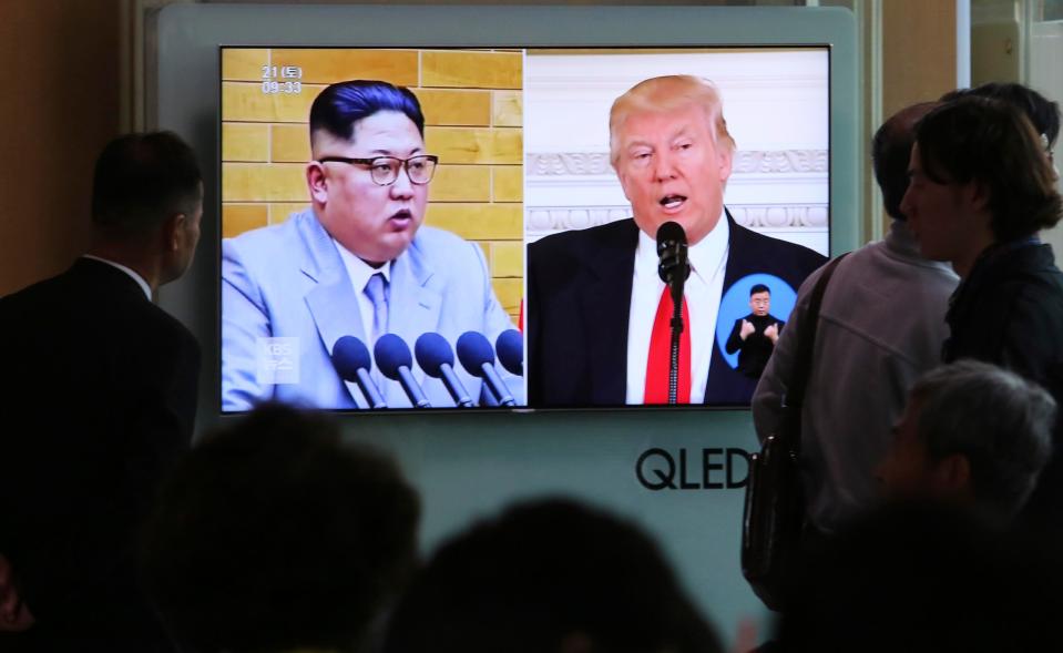  The announcement was televised at the Seoul Railway Station in Seoul, South Korea