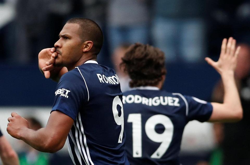  Rondon celebrates late equaliser against Liverpool earlier on Saturday