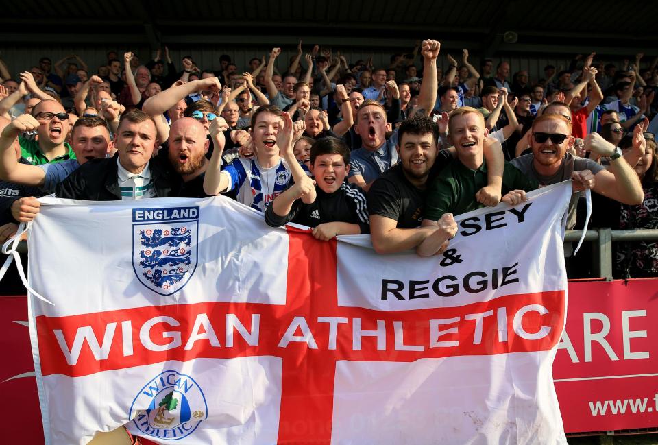  Wigan fans were over the moon after realising they had been promoted