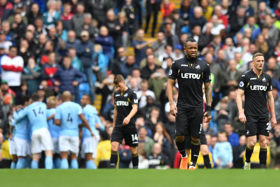  Swansea were battered 5-0 by Manchester City which has really affected their goal difference