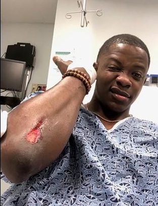  James Shaw Jr was grazed by a bullet after tackling the naked gunman