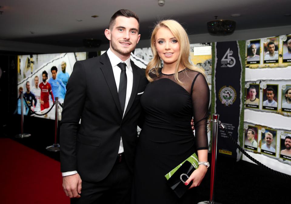  Bournemouth's Lewis Cook arrives with his partner to the PFA awards