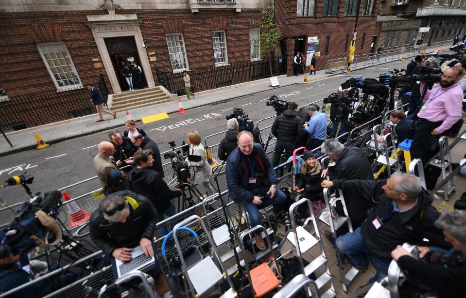  The world's media has assembled outside the West London hospital - awaiting the arrival of Wills and Kate's third child