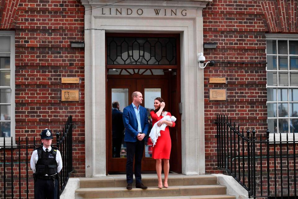  Kate gave birth to the healthy baby boy at the Lindo Wing of St Mary's Hospital on Monday