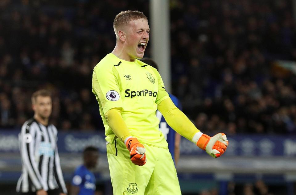  Everton's Jordan Pickford has been staking his claim to be the first choice goalie