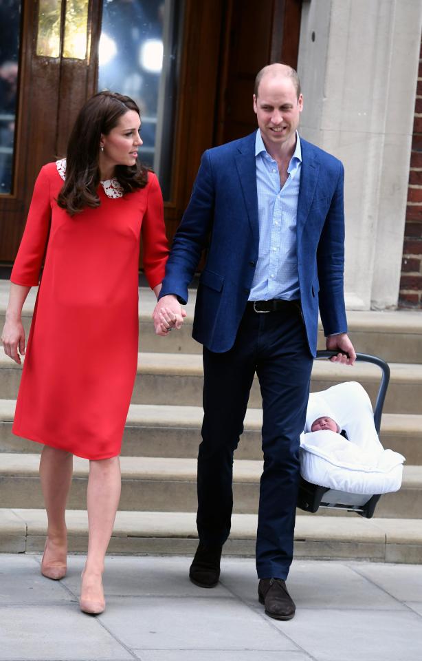  Kate Middleton and Prince William leave the Lindo Wing after Kate gave birth to a second son