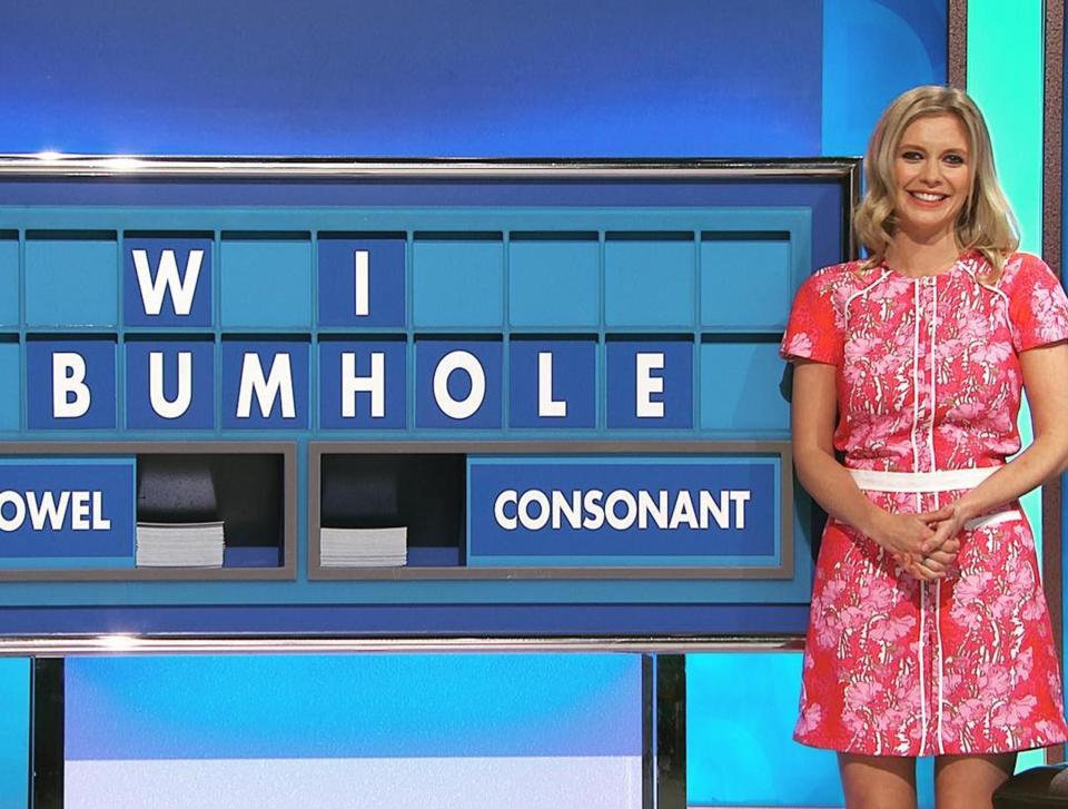  Rachel couldn't help but laugh when this word was spelt out