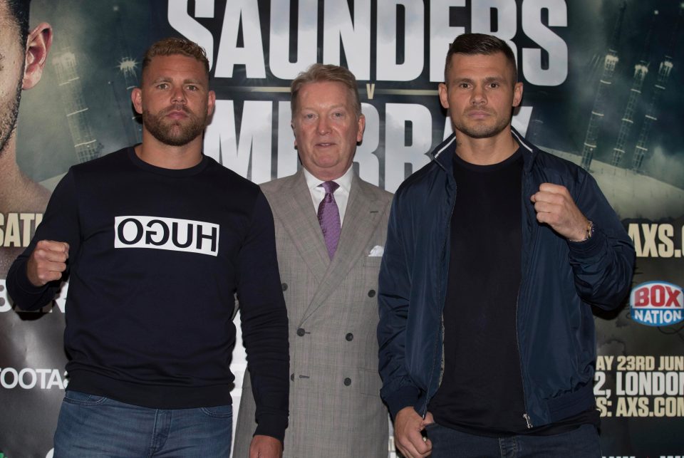  Saunders is set to fight Martin Murray for the WBO middleweight title on June 23