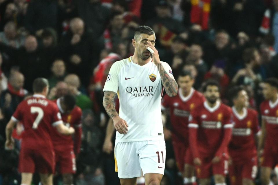  Roma were crestfallen at going 4-0 down in the first leg - but it was about to get even worse for Kolarov