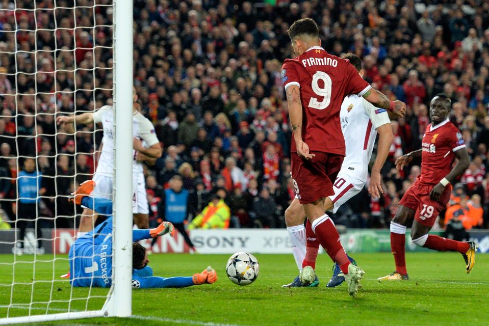  Roberto Firmino had Liverpool fans in raptures as he slotted home the fourth