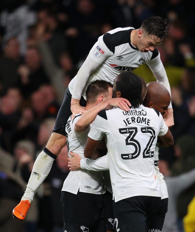  Derby moved into the play-offs with victory over Cardiff