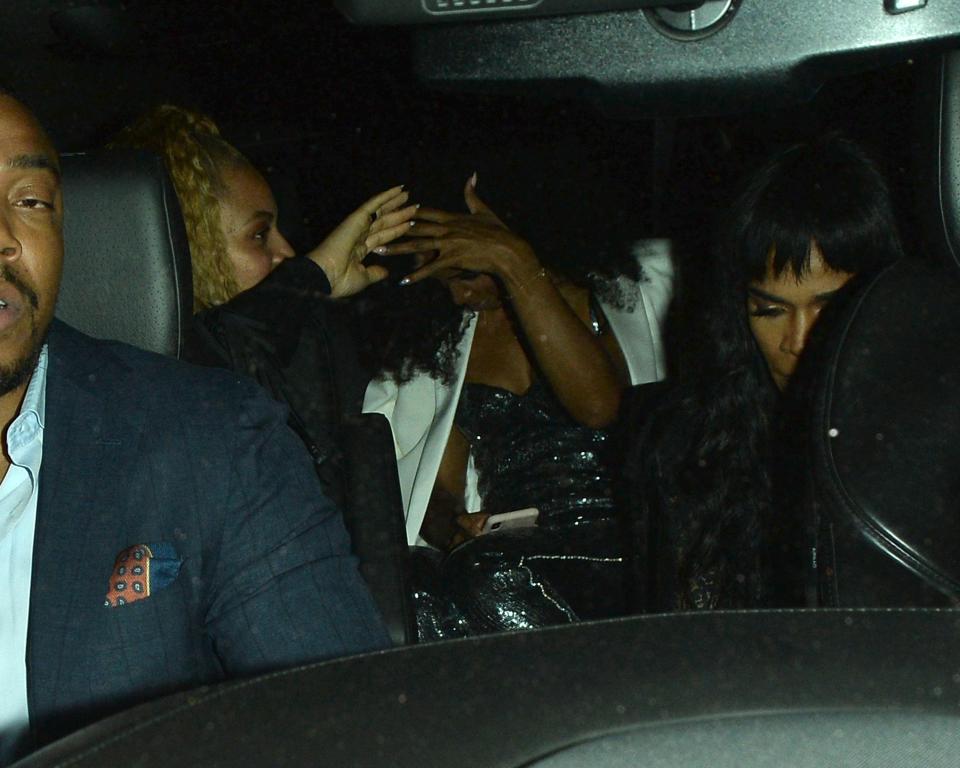  Beyonce, left, reunites with Destiny's Child bandmates Kelly Rowland, middle, and Michelle Williams, right, for a night out