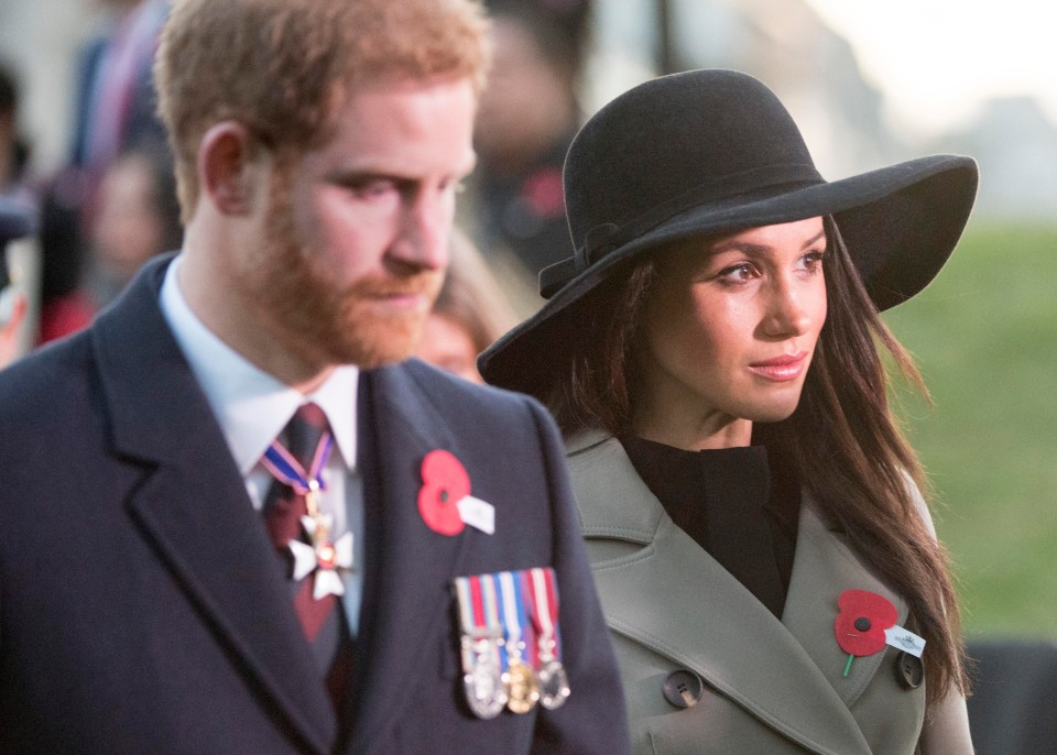 Harry and Meghan were paying their respects to the Australian and New Zealand war dead