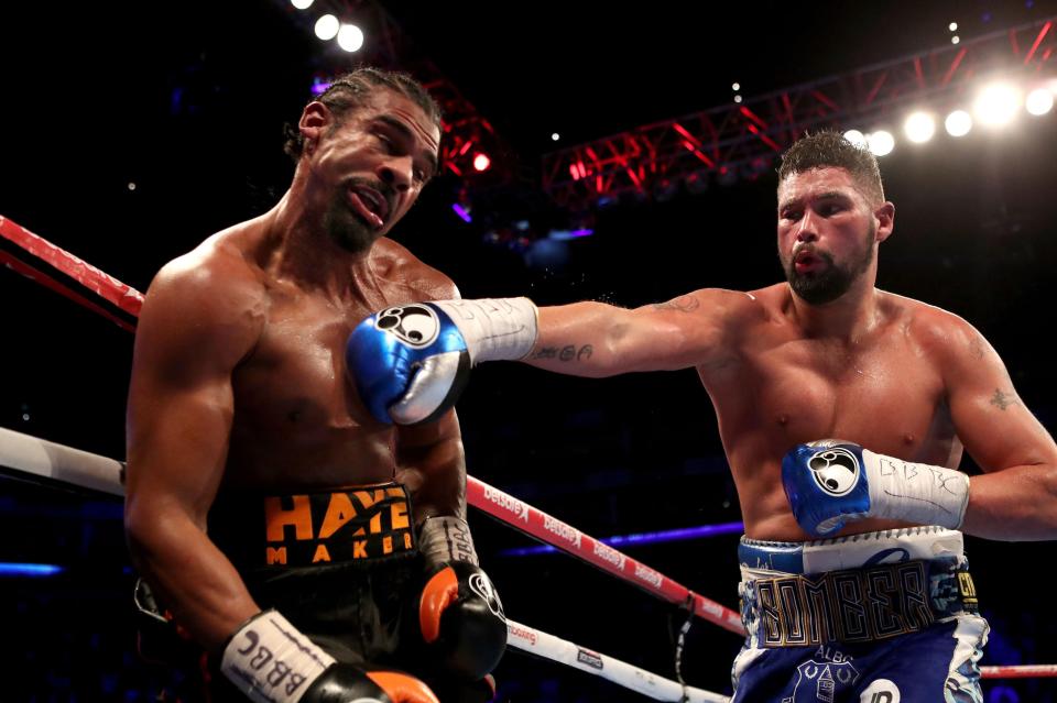 Tony Bellew beat David Haye in the 11th round during the first fight last March