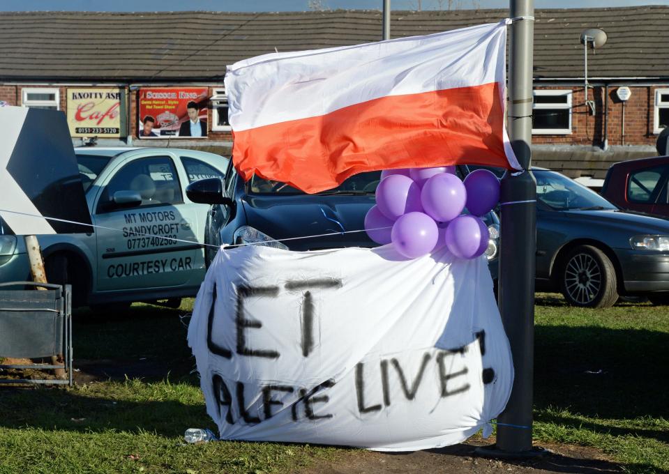  Protesters have been staging demonstrations outside Alder Hey for several days