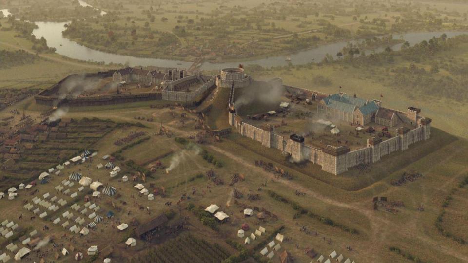  This modern reconstruction is based on archaeology, and shows the castle began the first of it's dramatic changes of the thirteen century in 1216. It was between this year and the early 1270s that the fortress would transform from military grounds to a palace fit for regal residence and hosting company.