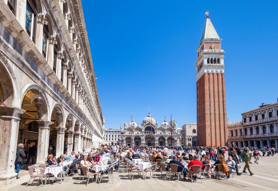  St Mark's Square is one of the areas where tourists will have their own special walking lanes