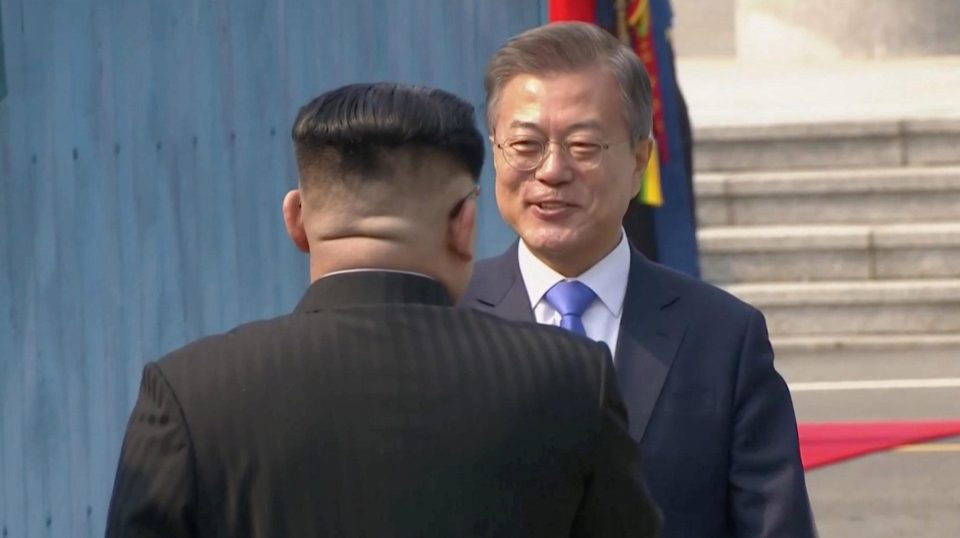  Jong-un and South Korean President Moon Jae-in come face-to-face on Friday