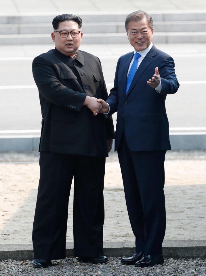  Kim Jong-un made history as he met with rival South Korean President Moon Jae-in as they met on the south side of the border today