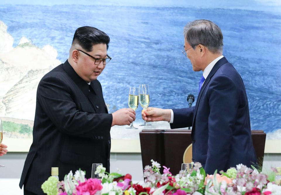  Today the leaders of North and South Korea committed to building peace between their nations