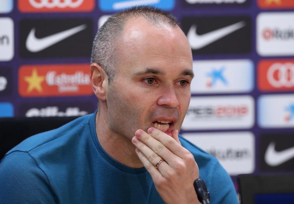  Andres Iniesta is expected to join the Chinese Super League this summer