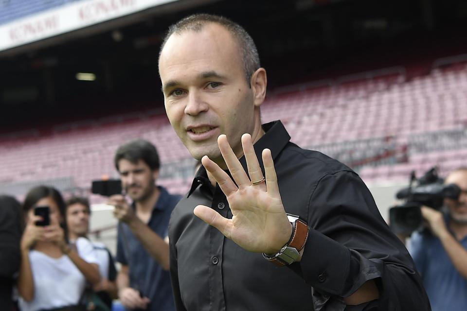  Andres Iniesta will wave goodbye to Barca after his whole career at the Nou Camp