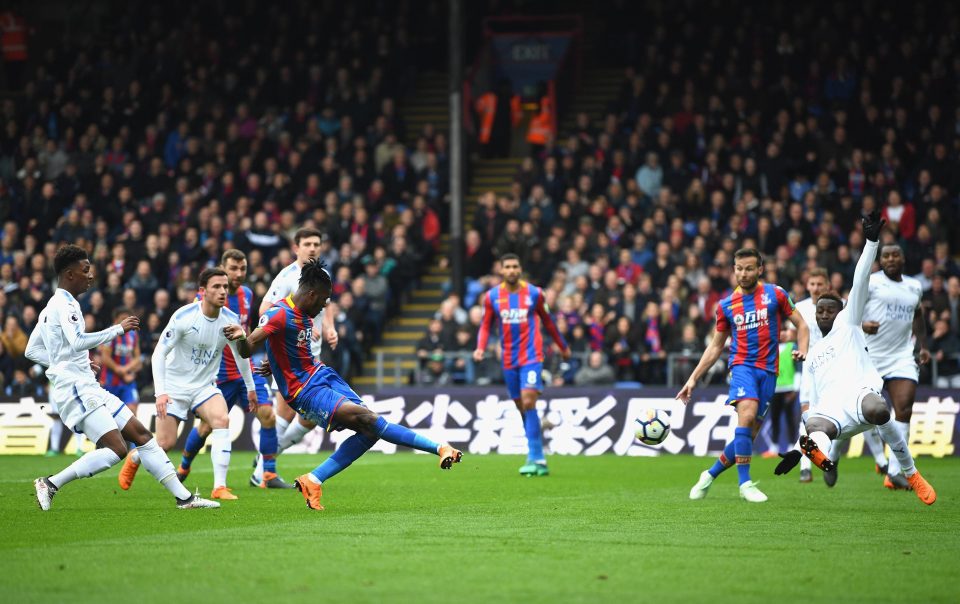  Wilfried Zaha gave Crystal Palace an early lead at Selhurst Park