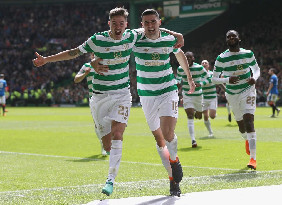  Celtic put five past Rangers in April to be crowned league champions