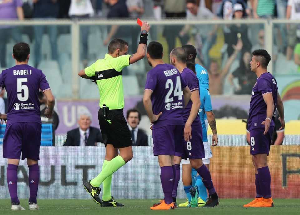  The defender and former Chelsea target was dismissed for a foul on Simeone