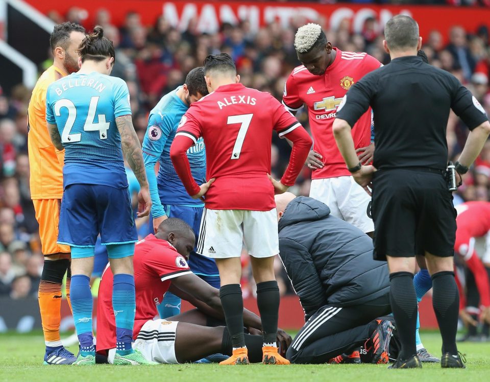  It was clear Romelu Lukaku would not be able to continue in the game against Arsenal