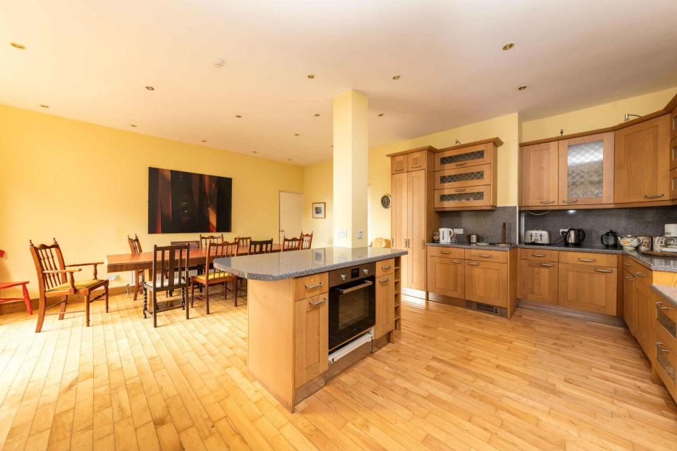  The spacious kitchen diner has plenty of space to feed a large family