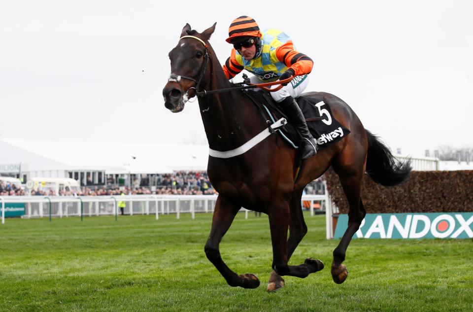  Might Bite was back to his brilliant best as he won the Aintree Bowl for Nico de Boinville