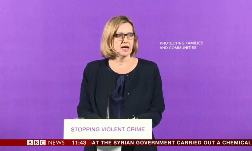  Amber Rudd slammed the social media giants for ‘facilitating’ a horrific recent rise in serious violence