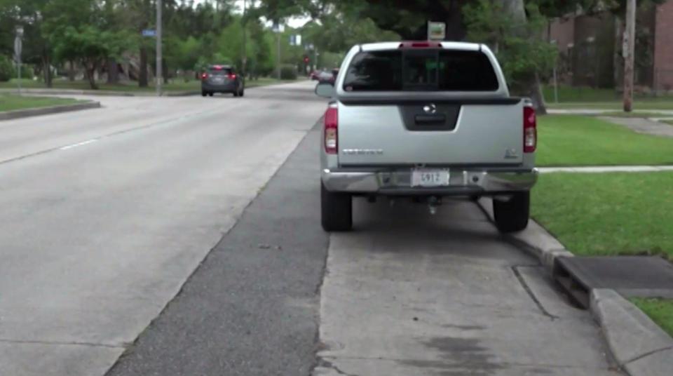  The unlucky motorist keeps getting caught on camera even though his car is legally parked