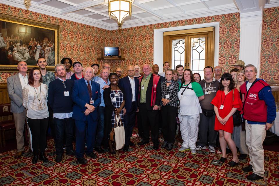  Lord Bird (third from left) with housing minister Sajid David (centre) at a lunch for Big Issue vendors