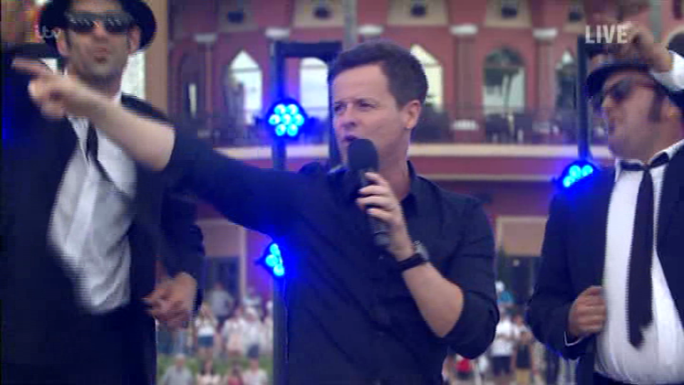 Declan Donnelly performed Everybody Needs Somebody during Saturday Night Takeaway tonight