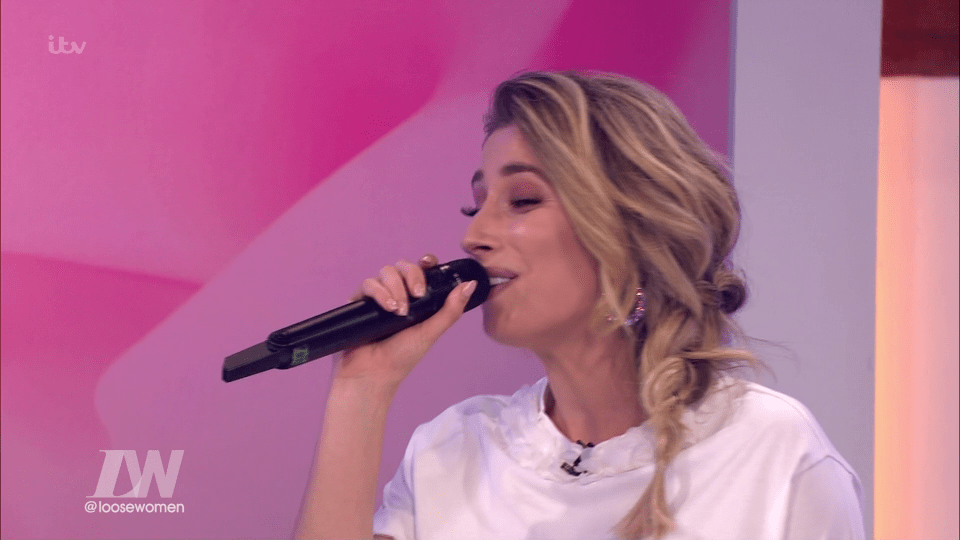  Stacey Solomon sang on today's Loose Women